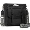 Sac Bandoulière Rainsmore Femme Cuir Noir Usage Élargi Femmes Accessoires Mode Noir