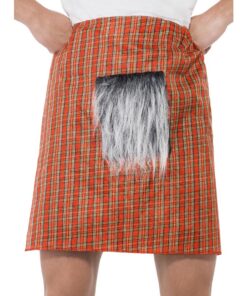 Smiffys Kilt Tartan Rouge avec Bourse | Costumes Halloween pour Adultes