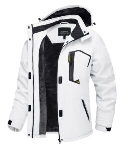 TACVASEN Veste Imperméable en Fleece Femme Hiver Ski Randonnée Capuchon Détachable