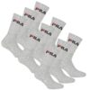 FILA 6 paires chaussettes éponge tennis unisexe, logo, grandeur moyenne