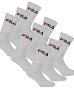 FILA 6 paires chaussettes éponge tennis unisexe, logo, grandeur moyenne