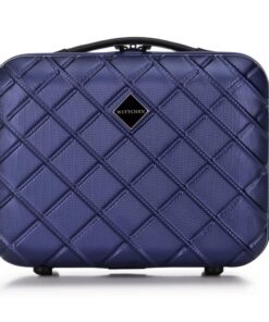 Tapis de Toilettage Wittchen Bleu Foncé | Valise de Voyage | Bagage à Main | Nécessaire de ToilettageABS Classic Line |