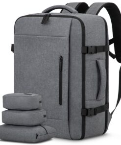LOVEVOOK Sac à Dos Voyage Étanche Homme Femme | Économique & Intemporalement Chic pour Travail École Loisir | Gris OEKO-