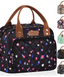 Sac Isotherme HOMESPON Femme Homme Bureau Adulte Pois Colorés