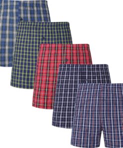 Jveyvth Boxer Homme, 100% Coton Calecon pour Homme, Doux et Respirant