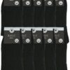 Millien-olly Paires de chaussettes business homme noir 100% coton + Tailles 39-50
