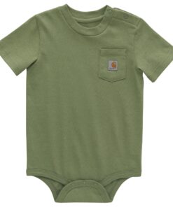 Carhartt T-Shirt Baby Unisexe avec Poche, Loden Frost Green, 24 Mois
