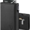 TEEHON Portefeuille en Cuir pour Hommes, Porte-Cartes avec Protection RFID, Noir - Grande Capacité et Sécurité