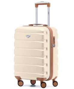 Flight Knight Valises Rigides Légères 4 Roues Valise de Cabine Approuvée pour Easyjet, KLM & Air France - 55x35x25cm