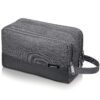 Trousse de Toilette WANDF Homme - Sac de Voyage en Denim Grey pour Accessoires de Toilette et Maquillage Femmes