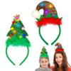 Hifot Serre-Tête Lumineux Noel pour Enfants et Adultes, Accessoire de Noël Éclatant, Fête Noël Lumineux