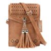 Sac à Main Femme Mode Puissant & Pratique - Double Compartiment & Franges Décoratives en PU Cuir, Taille Carrée avec 1 P