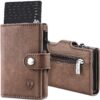 TENBST Portefeuille en Cuir pour Homme avec Blocage RFID, 8 Porte-Carte Crédit, Compartiment à Billets et Poche à Monnai