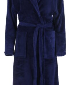 Seller Peignoir microfibre unisexe, tailles S/M et L/XL, coloris crème, rose, marron, bleu marine et gris Seller Peignoi