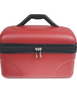 Voyageur KINSTON - Organisateur de Toilettage Rigide Voyage Rouge Grand Modèle Cosmétiques Haute Capacité