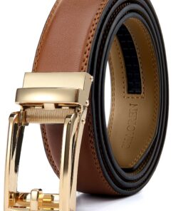 CHAOREN CR Ceinture en cuir marron clair - Femmes - Pantalon, Boucle dorée - Marron clair, 32-35 cm - Classe et confort