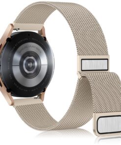 Bracelet Wanme Métal Samsung Galaxy Watch 6/5/4 40mm/44mm, Homme/Femme, Sport et Mode, Grande Durabilité et Facile à Ins