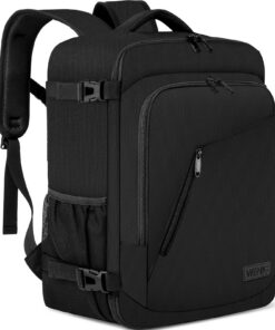 WENIG Bagage Cabine 40x30x20 pour Voyage Avion Femme Homme Noir USB Chargeable