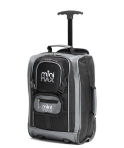 Aerolite MiniMAX 40x20x25 Rue Principale Ryanair Bagage à Main en Cabine sous Le siège 18L Garantie 2 Ans Noir