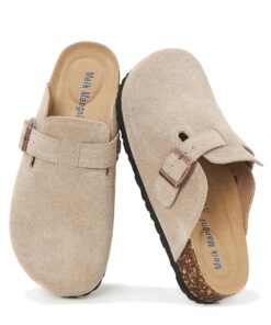 Chaussures Meik Mangni Homme Femme Mules et Sabots Cuir Liège Antidérapants Chaussures de Jardin Comfort 36-47 EU