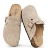 Chaussures de jardin antidérapantes Meik Mangni pour Homme Femme | Cuir Liège confortable | 36-47 EU | Chaussures de séc
