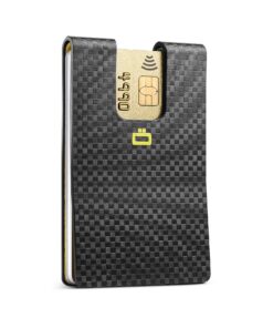 ÖGON -DESIGNS- Portefeuille Intelligent Ultimelement Compact en Carbone - Protection RFID contre la Fraude, Le Plus Peti