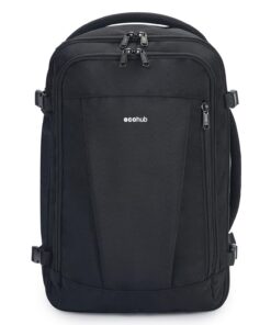 SAC À DOS ÉCO-HUB CABINE ÉCOLOGIQUE PET RECYCLÉ 20L SIÈGE Ryanair HOMME FEMMEPOCHES USB Noir Global Recycled Standard