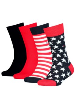 Tommy Hilfiger Stars & Stripes Classic Sock Mixte Enfant - Lot de 4 | Confort, Style & Qualité | Enfants Élégants| Jouet