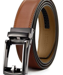 CHAOREN Ceintures à Cliquet pour Hommes - Ceinture en Cuir Réglable Micro Ajustable - Costumes