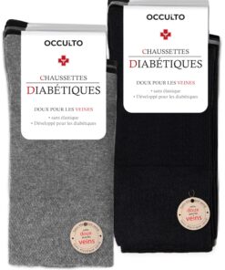 Occulto chaussettes diététiques homme lot de 10 Goetz - Pompe à insuline - Diabétique - Confort - Lot de 10