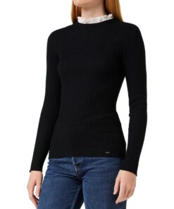 Morgan Pull manches longues col froncé pour homme automne-hiver chauffant et tendance