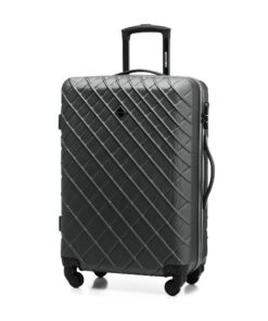 Valise de Voyage WITTCHEN Noir | Rigide ABS | 4 Roulettes Pivoantes | Serrure Combinaison | Poignée Téléscopique | Taill