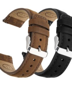 Bracelets Fullmosa en cuir véritable pour homme et femme | Changement rapide |Compatible Samsung Galaxy 7/6/5/4| Diamete