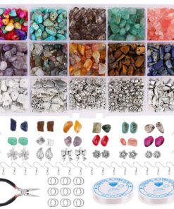 Hifot kit Bijoux Atelier creatif Adulte Naturelle Perles Pierre Breloques Faisant Créatif Femme