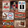 Plaques métal rétro garage 7 pièces 20x30cm design vintage pour mur de maison decoration chambre bar