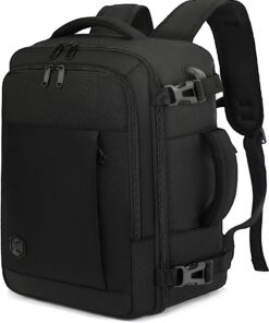 Bagage Cabine Vankev Pour Ryanair Femmes Hommes Noir 20L Sous Siege
