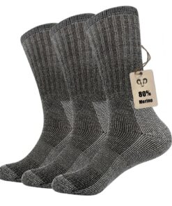 Chaussettes en laine mérinos Vihir chaudes pour homme femme | Sports de plein air | Taille 37-42