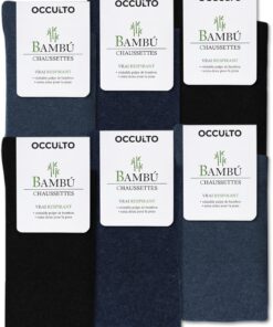 Chaussettes Bambou Occulto Homme & Femme - Lot de 6 (modèle: Jona) - OEKO-TEX STANDARD 100