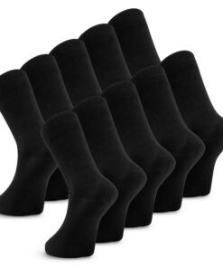 Chaussettes Metrium Lot de 10 Paires Homme et Femme, Taille Confortable Sans Coutures Pressantes, Mélange de Coton Finem