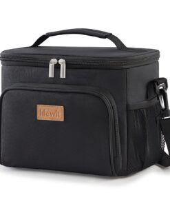 Sac Isotherme Lifewit 9L Noir Recycled pour Homme et Femme Travail Pique-Nique Voyage