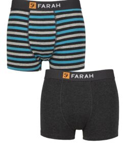 Titre SEO optimisé : Boxers en coton de Farah pour homme - lots de 2, coupe classique et extensible, maintien confortabl