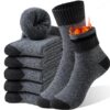 Chaussettes chaudes MOSOTECH Homme - 5 paires chaussettes thermiques épaisse taille 39-45 pour randonnée, travail et quo