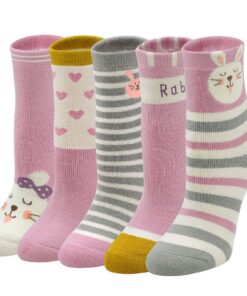 Chaussettes chaudes hiver en coton PUTUO pour filles, fantaisie thermiques épaises, socquettes animaux