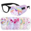 Hifot Cache Oeil Enfant Filles | Licorne Sirène Réutilisable | Orthoptiste Amblyopie Strabisme 8 Pièces Cache-œil Medica