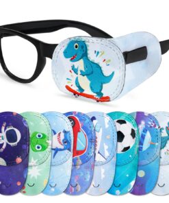 Hifot Cache Oeil Enfant Filles Licorne Sirène Réutilisable Strabisme Orthoptiste