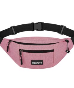 Sac MOCOCITO Banane de Randonnée pour Homme & Femme - Tissu Imperméable - 32x15x9cm - Ceinture Ajustable 120cm - Idéal p