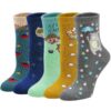 Chaussettes Hiver Chaude PUTUO Femme: Chaussettes Thermiques en Coton Épaisses pour Femmes Chaussettes Polaires Fantaisi