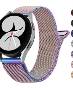 Titre SEO optimisé : Bracelets Samsung Watch 4 Wanme en Métal pour Homme et Femme - Acier Inoxydable 20mm - Galaxy Watch