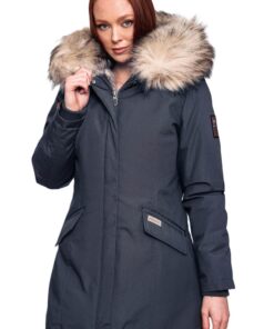 Navahoo B669 Parka d'hiver chaude pour femmes en fourrure synthétique - Échauffante - Femmes - Mode d'hiver - Chaude et