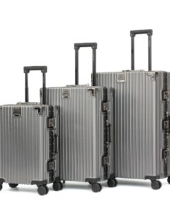 Valises Royal Swiss Gris Foncé, 4 Roues, Serrure TSA, Poignée Réglable, 360° · Luxe et Modernisme pour Voyageurs Avancés